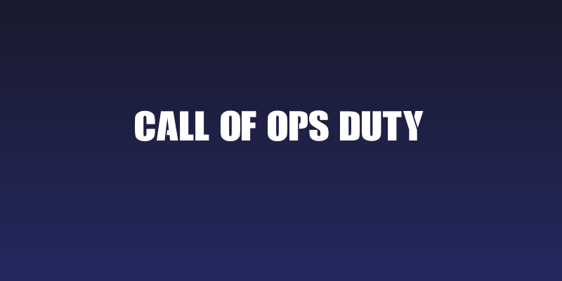 Call Of Ops Duty Social Header