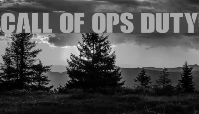 Call Of Ops Duty Font examples