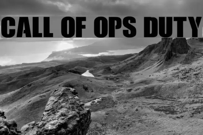 Call Of Ops Duty Font examples