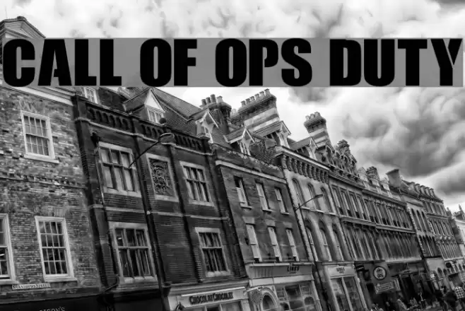 Call Of Ops Duty Font examples