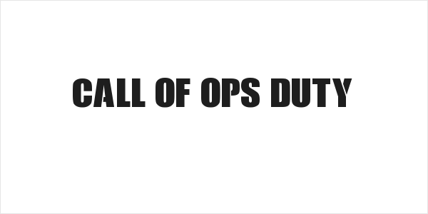 Call Of Ops Duty Logo