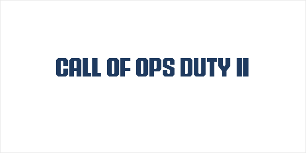 Call of Ops Duty II Logo