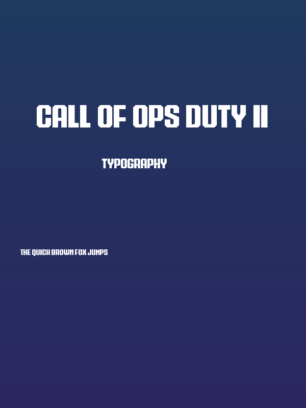 Call of Ops Duty II Poster