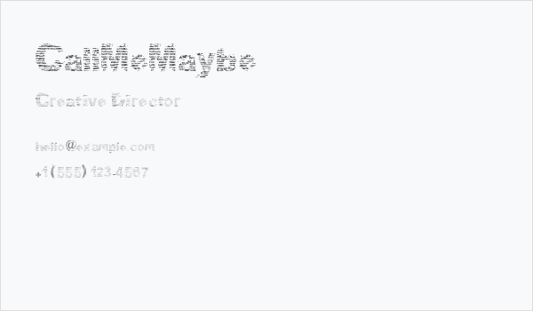CallMeMaybe Business Card