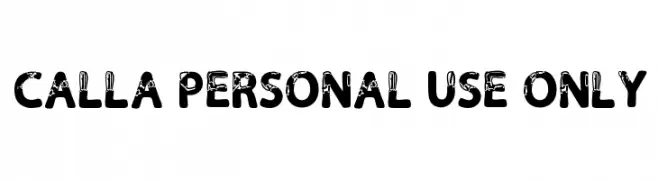 Calla Personal Use Only  नि: शुल्क फ़ॉन्ट्स डाउनलोड