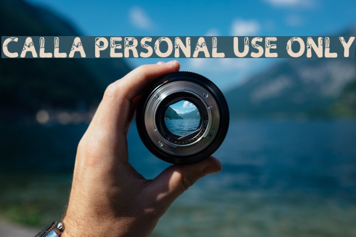 Calla Personal Use Only Font examples