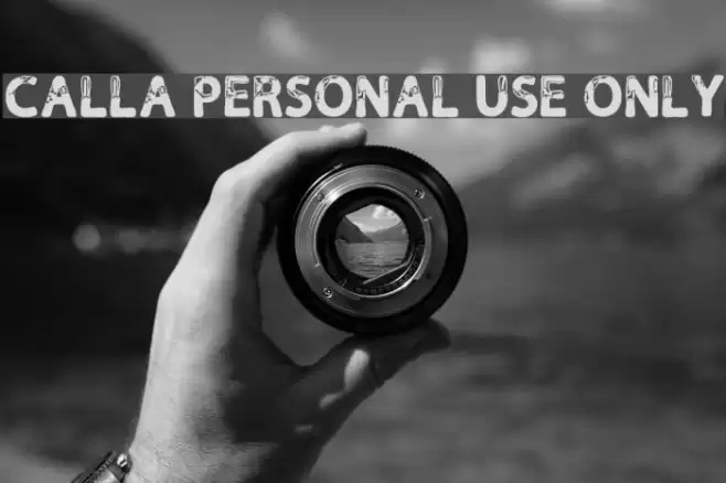 Calla Personal Use Only Font examples