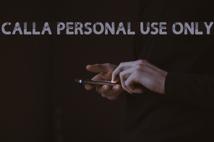 Calla Personal Use Only Font examples