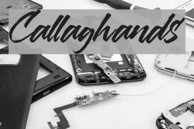 Callaghands Font examples