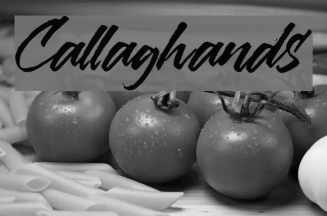 Callaghands Font examples