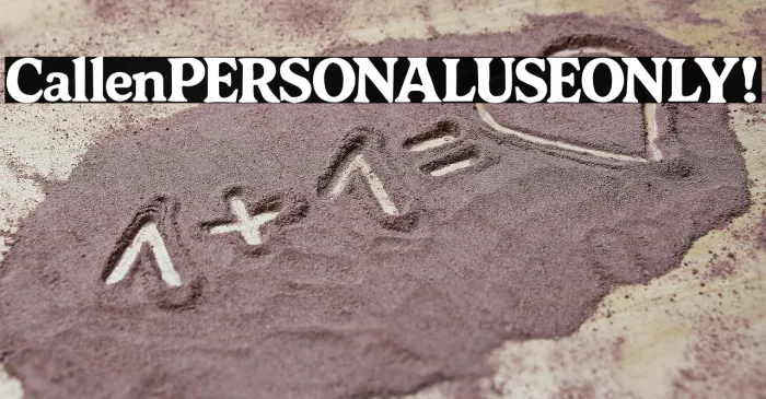 Callen PERSONAL USE ONLY! Example 1