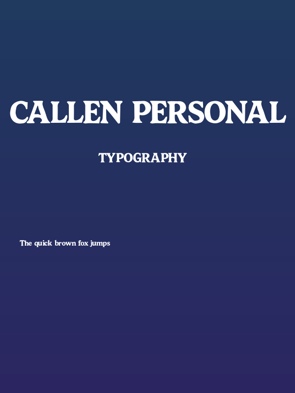 Callen PERSONAL USE ONLY! Poster