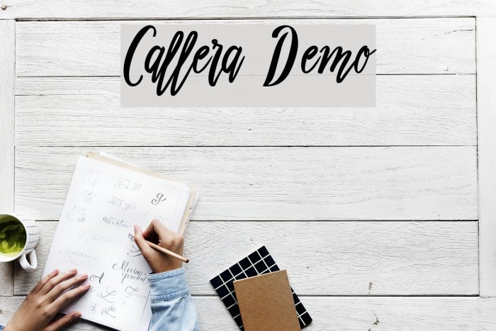 Callera Demo Font examples