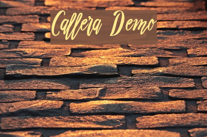 Callera Demo Font examples