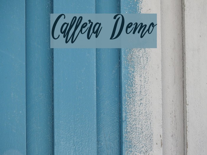 Callera Demo Font examples