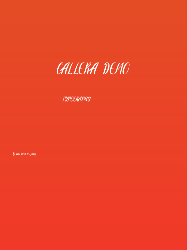 Callera Demo Poster
