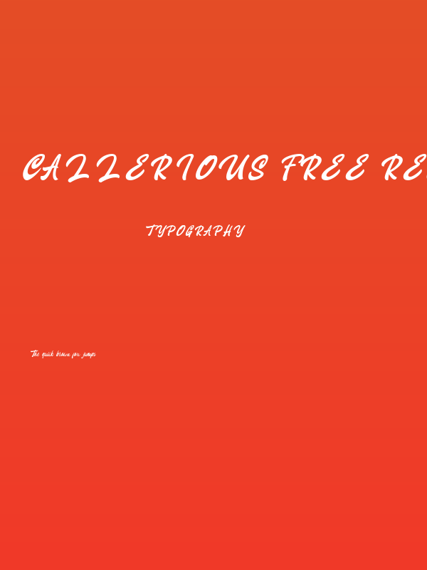 Callerious Free Regular Poster