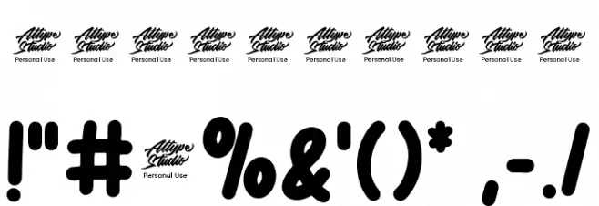 Calli Cat Regular Font OTHER CHARS