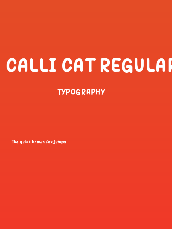 Calli Cat Regular Poster