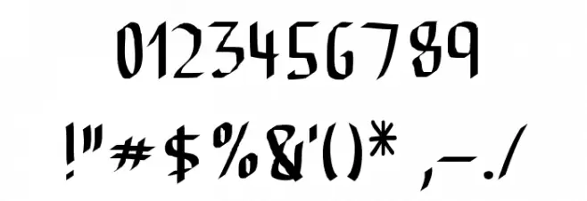 CalliBrush Font OTHER CHARS