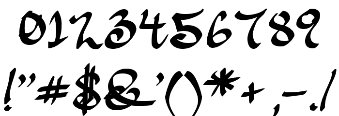 CalliGravity Font OTHER CHARS