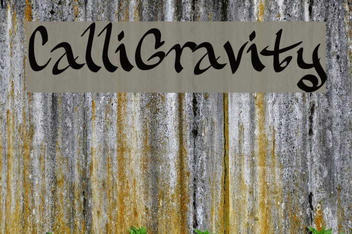 CalliGravity Font examples