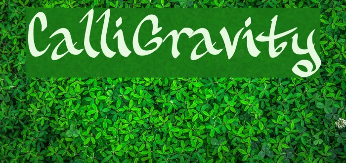 CalliGravity Font examples