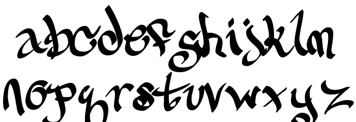 CalliGravity Font LOWERCASE