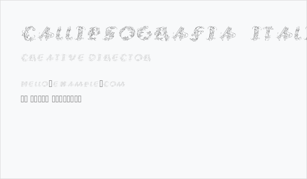 CalliPsoGrafia  Italic Business Card