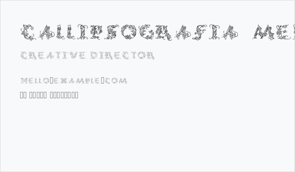 CalliPsoGrafia  Medium Business Card