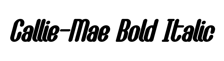 Callie-Mae Bold Italic Font