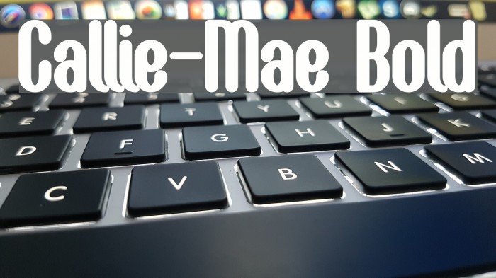 Callie-Mae Bold Font examples