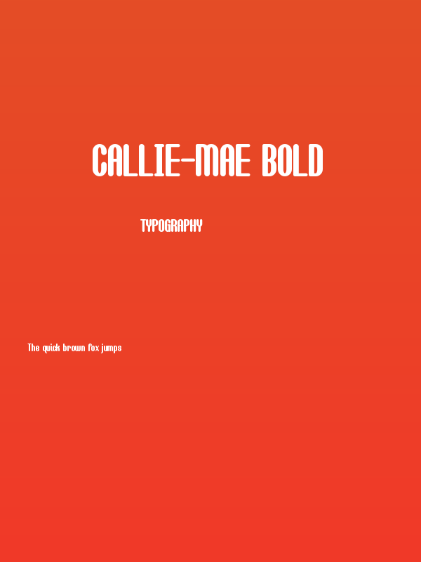 Callie-Mae Bold Poster