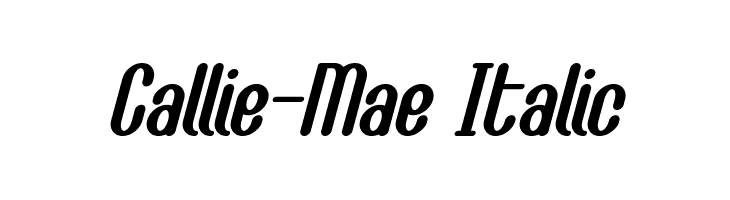 Callie-Mae Italic Font