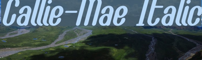 Callie-Mae Italic Font examples