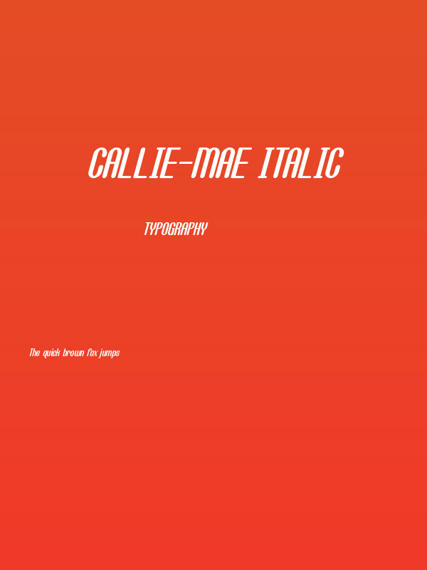Callie-Mae Italic Poster