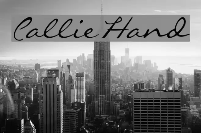 CallieHand Font examples