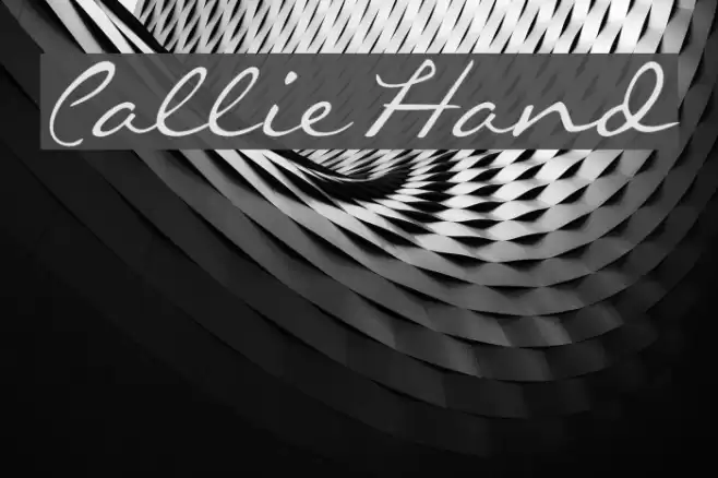 CallieHand Font examples