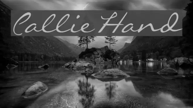 CallieHand Font examples