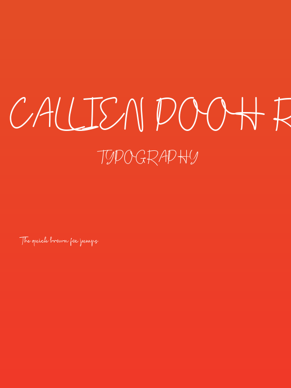 Callien Pooh Regular Poster