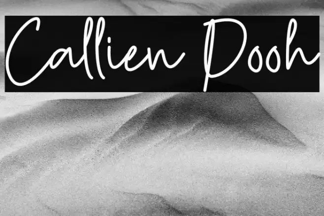 Callien Pooh Font examples