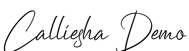 Calliesha Demo  Frei Schriftart Herunterladen