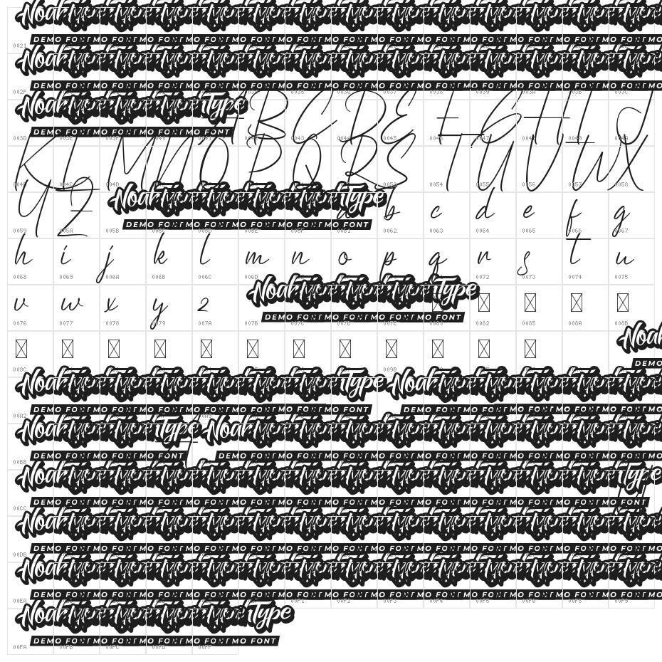 Calliesha Demo Character Map