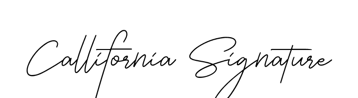 Callifornia Signature  Скачать бесплатные шрифты