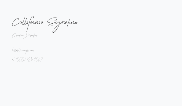 Callifornia Signature Business Card
