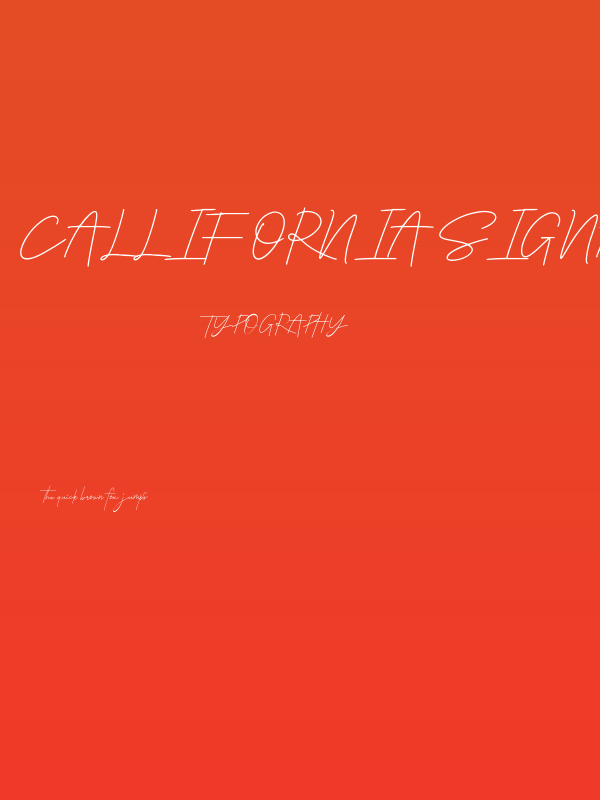 Callifornia Signature Poster