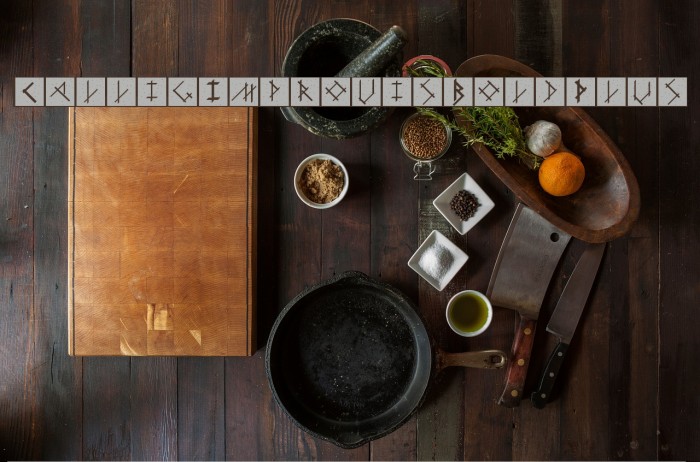 CalligImprovis-BoldPlus Font examples