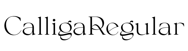 Calliga Regular  Frei Schriftart Herunterladen