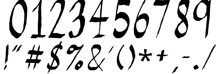Calliglyphs Font OTHER CHARS