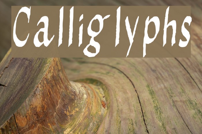 Calliglyphs Font examples